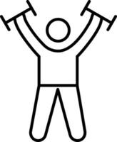 Exercise Line Icon vector