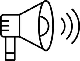 Loud Speaker Line Icon vector