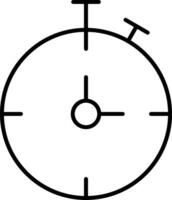 icono de línea de cronómetro vector