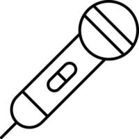 icono de línea de karaoke vector