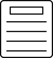 Document Line Icon vector