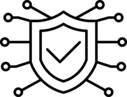 Online Security Line Icon vector