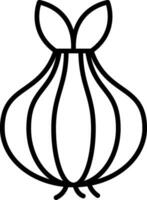 Onion Line Icon vector