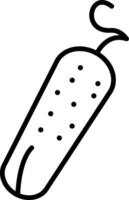 Pickle Line Icon vector