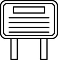 BillBoard Line Icon vector