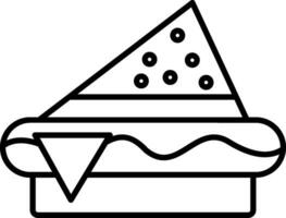 Sandwich Line Icon vector