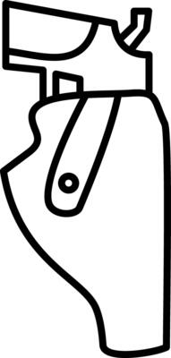 Pistol Holster Line Icon
