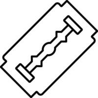 Shaving Blade Line Icon vector
