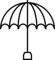 icono de línea de paraguas vector