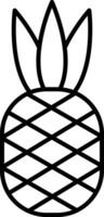 Pineapple Line Icon vector