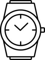 icono de línea de reloj con estilo vector