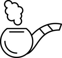 Smoking Pipe Line Icon vector