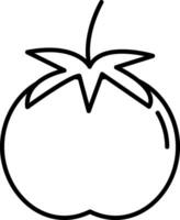 icono de línea de tomate vector