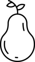 Pear Line Icon vector