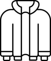 icono de línea de chaqueta vector