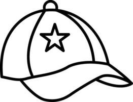 Cap Line Icon vector