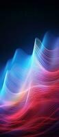 AI generated Capture attention with the mesmerizing blend of bright neon lights and geometric patterns. photo