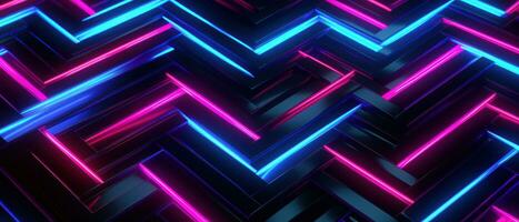AI generated A mesmerizing neon pattern with a futuristic edge. photo