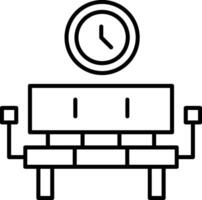 Waiting Room Line Icon vector