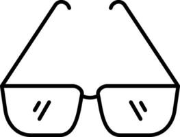 icono de línea de gafas vector