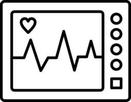 ecg máquina línea icono vector