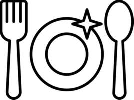 Crockery Line Icon vector