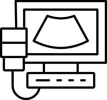 Ultrasound Line Icon vector
