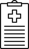 icono de línea de gráfico médico vector