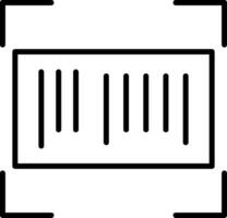 icono de línea de código de barras vector