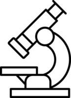 Microscope Line Icon vector
