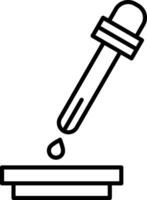 Pipette Line Icon vector