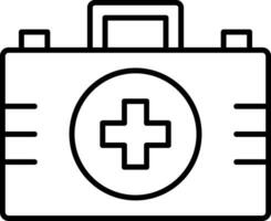 First Aid Kit Line Icon vector