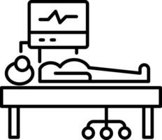 ICU Room Line Icon vector