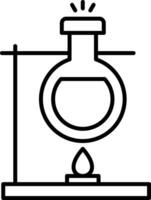 Bunsen Burner Line Icon vector