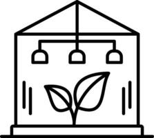 Greenhouse Line Icon vector