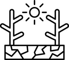 Drought Line Icon vector