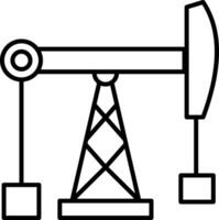 fósil combustible línea icono vector