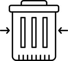 Waste Reduction Line Icon vector