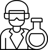 Chemist Line Icon vector