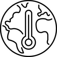 Climate Change Line Icon vector