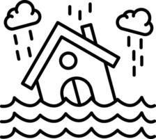 Flood Line Icon vector