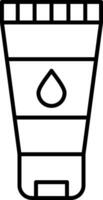 Wash Face Line Icon vector