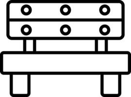 Bench Line Icon vector