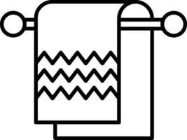 Towel Line Icon vector