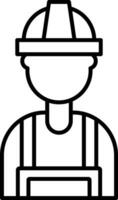 Builder Line Icon vector