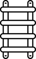 Stepladder Line Icon vector