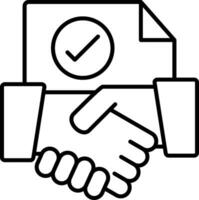 Agreement Line Icon vector