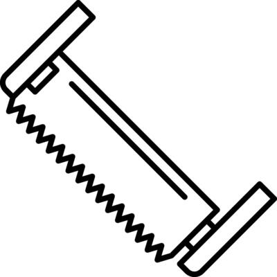 Two Man Saw Line Icon