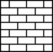 Brickwall Line Icon vector