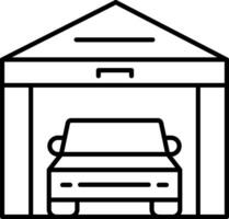 Garage Line Icon vector